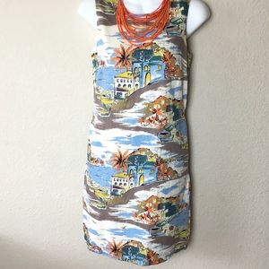 BODEN French Riviera Beach Scene Shift Dress